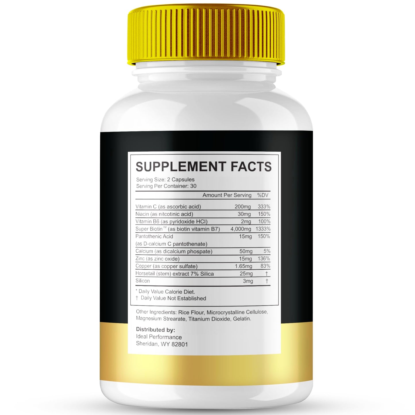 IDEAL PERFORMANCE Goddess Root Biotin Supplement, 60 Capsules