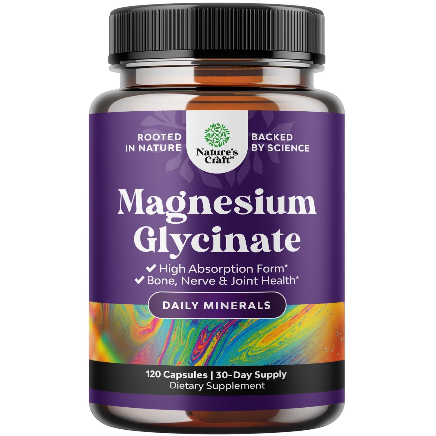 Natures Craft Magnesium Glycinate Supplement 500mg Capsule, 120 Count