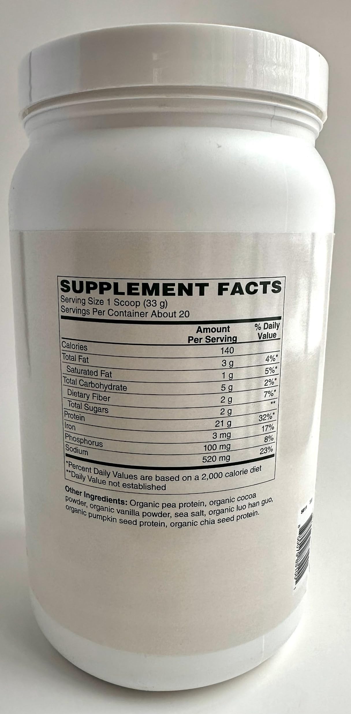 Wellness Made Clear Balterra Organic Plant Based Protein – Physical Performance Protein Supplement Powder, Chocolate, 1.46 lb