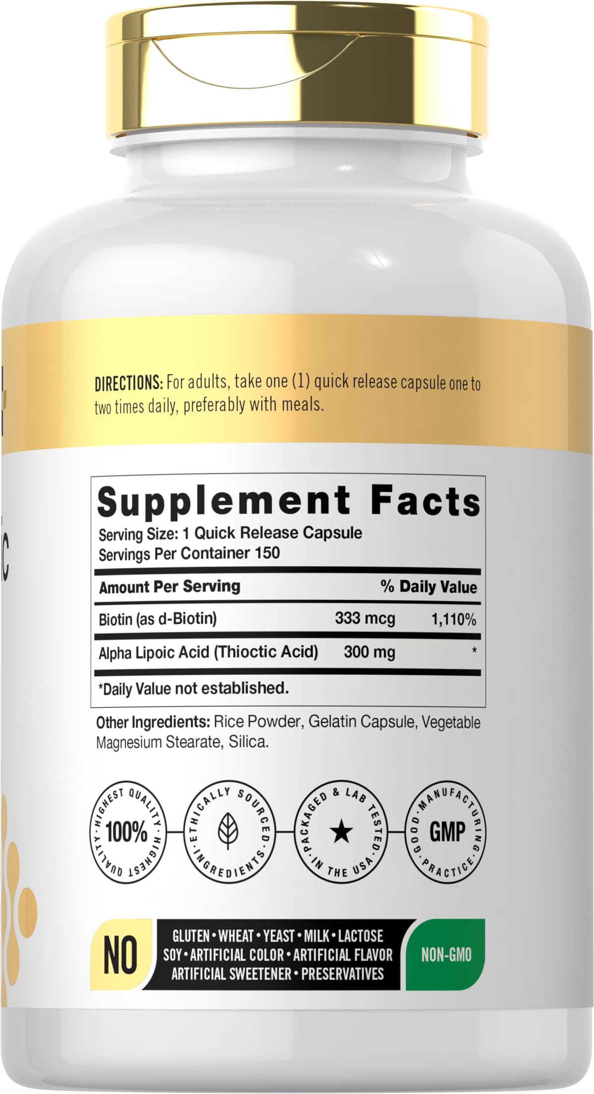 Doctor's Way Alpha Lipoic Acid 300mg Capsule, 150 Capsules