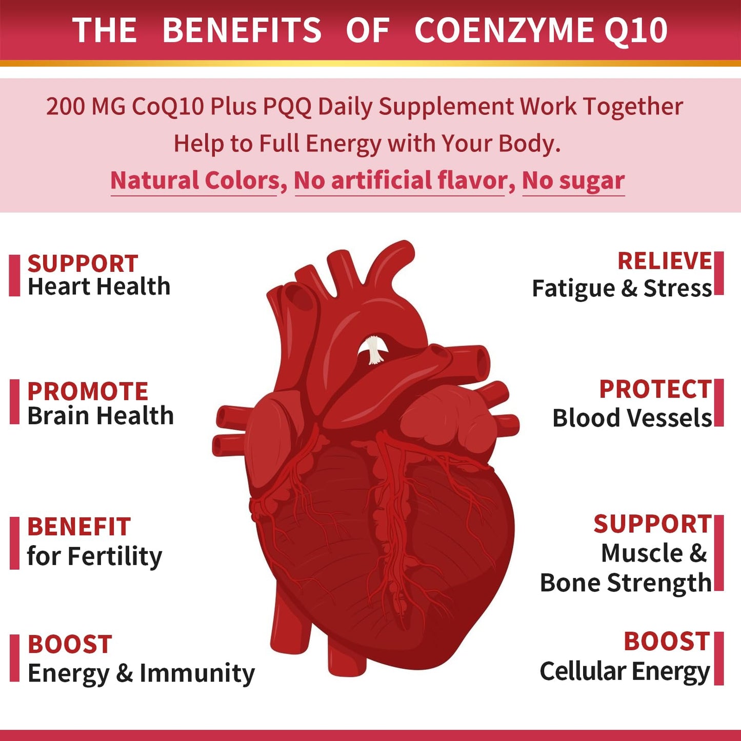 ZEBORA CoQ10 200mg Softgels with PQQ, BioPerine & Omega-3, 120 Softgels