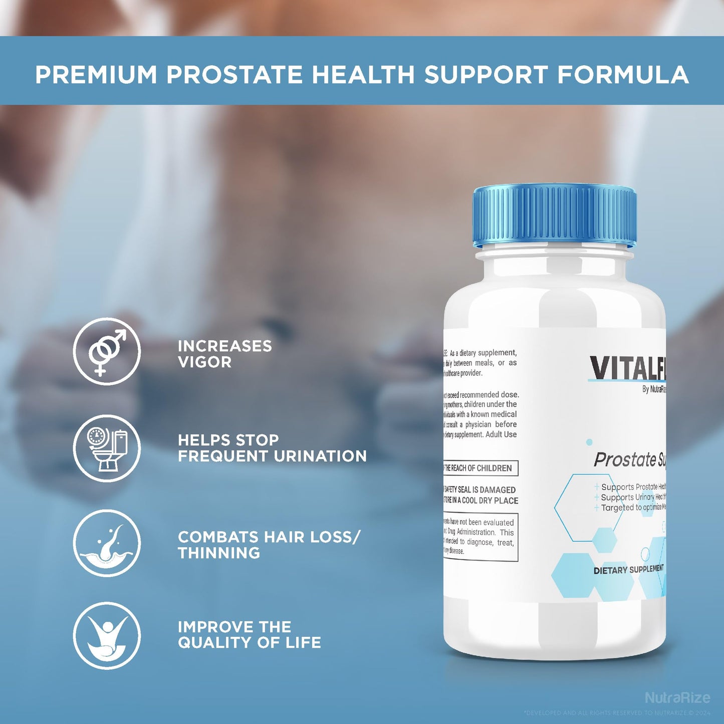 NutraRize Advanced Prostate Support Formula Capsules, 300 Capsules