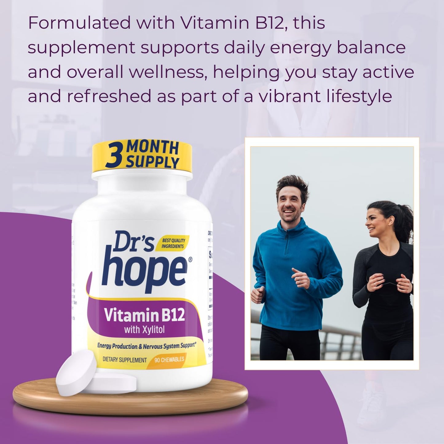 Dr’s Hope Vitamin B12 1000mcg Capsules 90