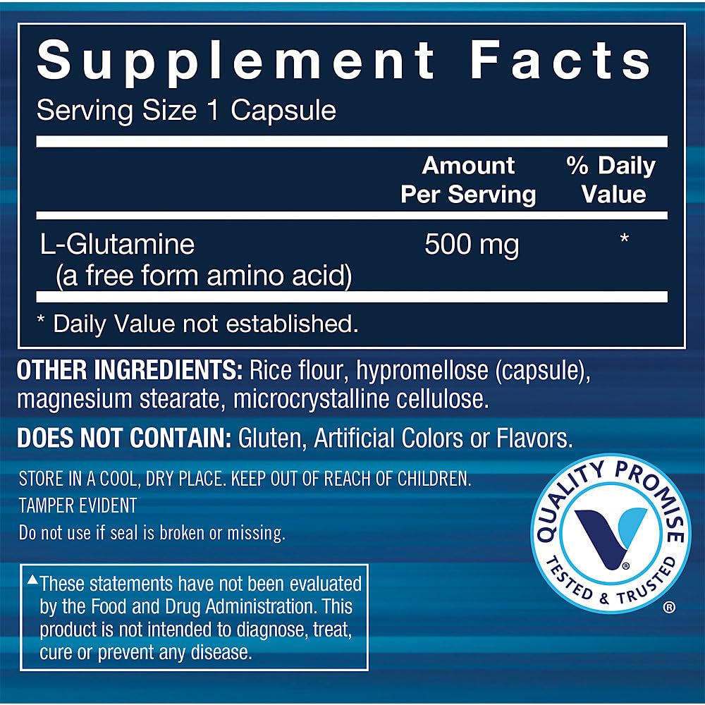 BodyTech Glutamine Capsules, 100 Capsules