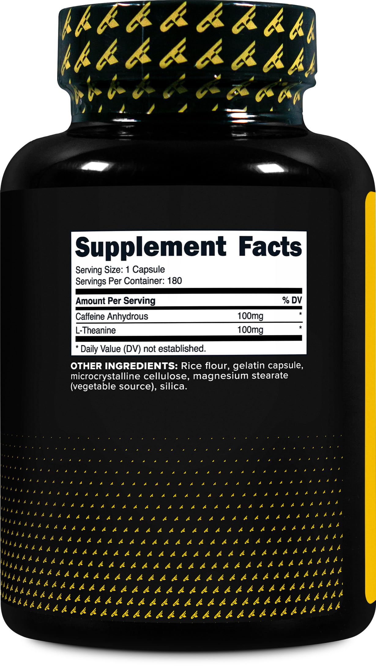 Primaforce Caffeine with L-Theanine 100mg Per Capsule, 180 Capsules