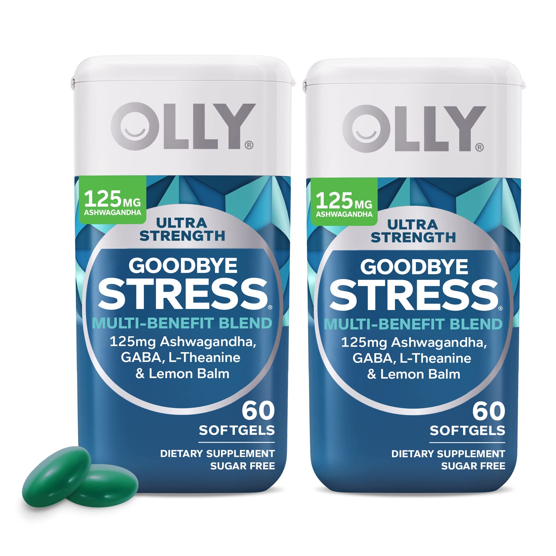 OLLY Ultra Strength Goodbye Stress Softgels, 120 Count