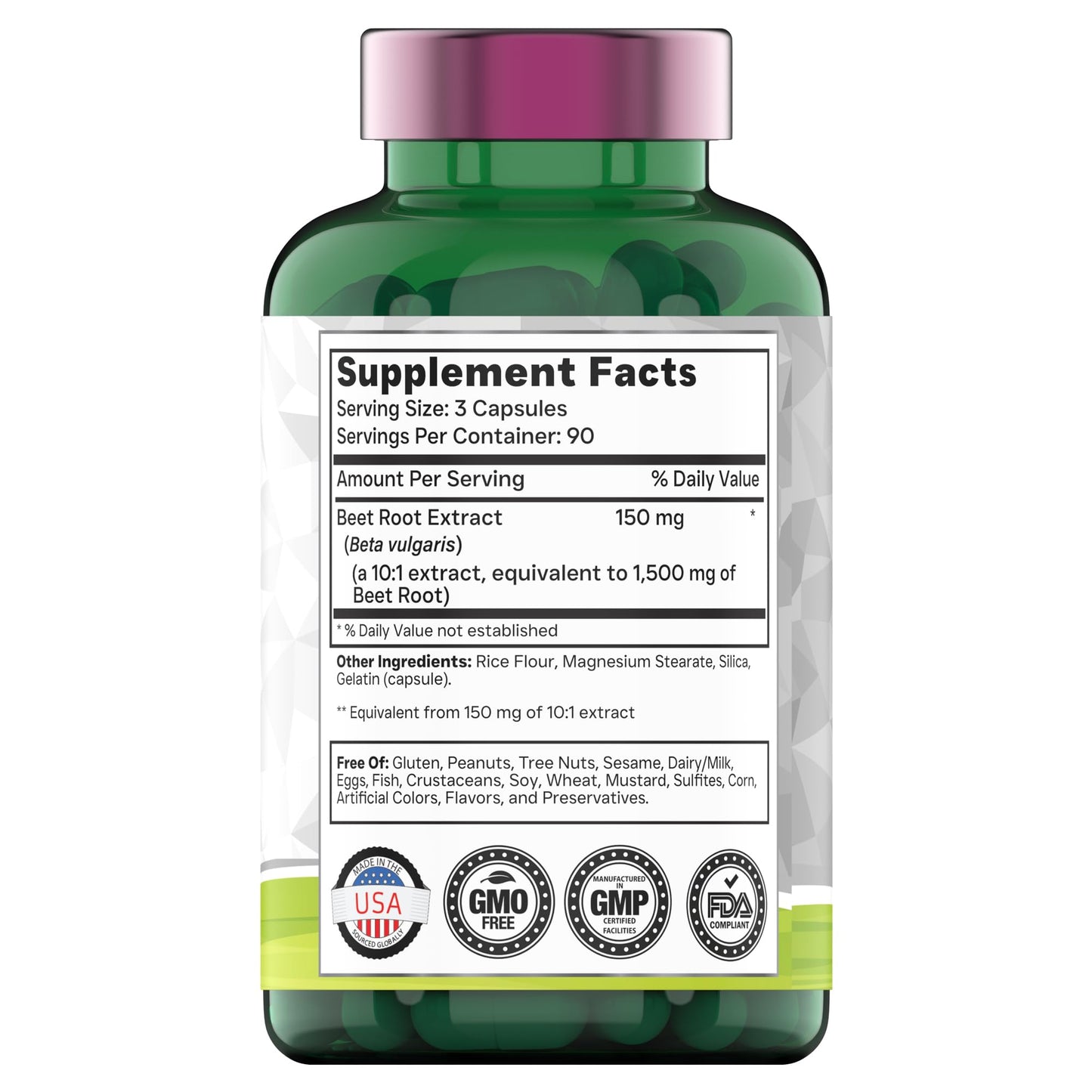 tnvitamins Beet Root Capsules 100 Count