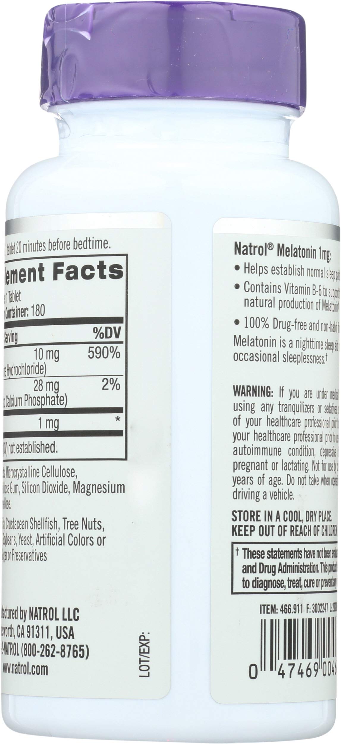 Natrol Melatonin 1mg Tablet, 180 Tablets