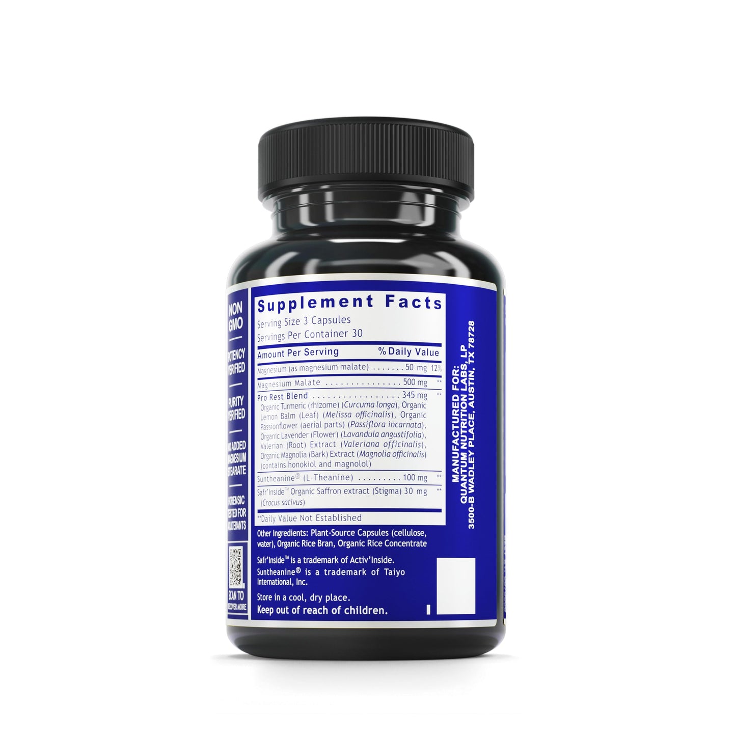 Quantum Nutrition Quantum Relax and Slumber Sleep Supplement with Magnesium Malate & L-Theanine, 90 Capsules