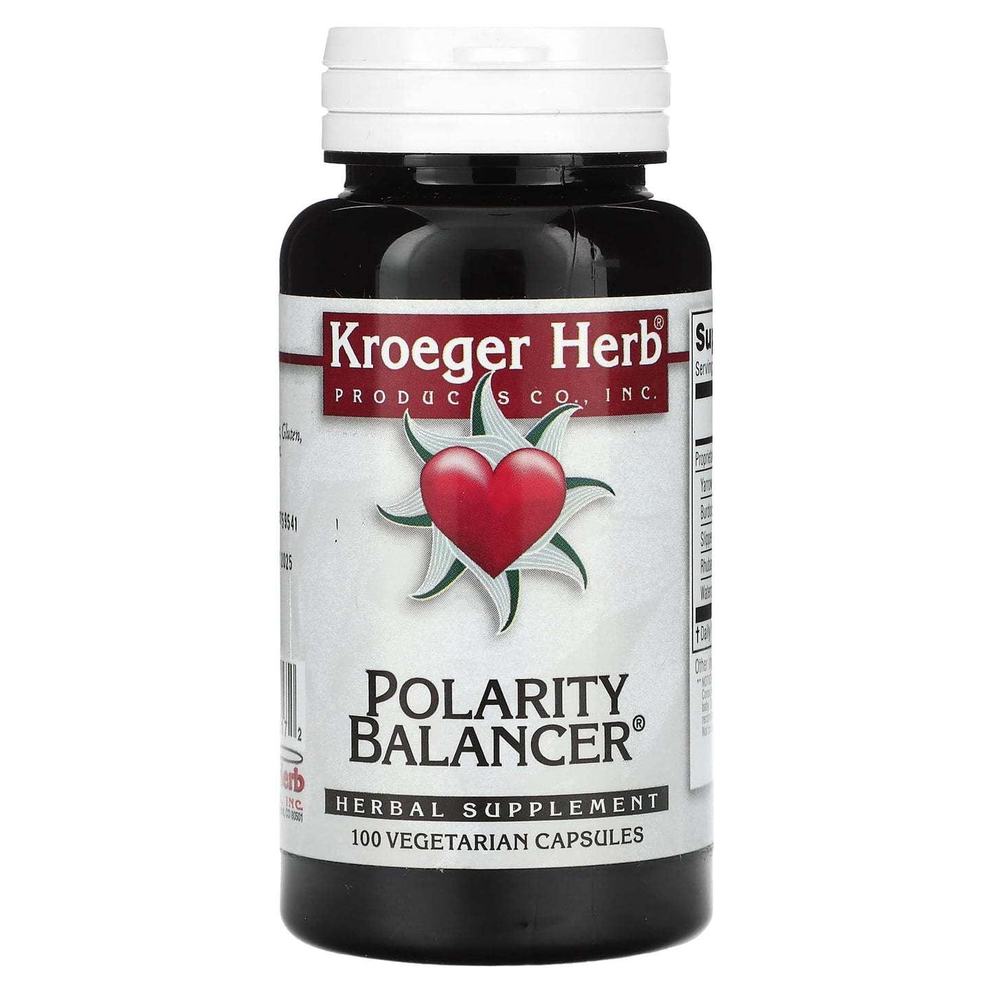 Kroeger Herb Products Polarity Balancer Vegetarian Capsules 100 Count