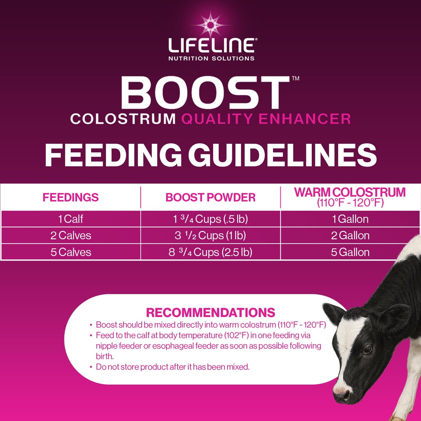 ANNUSO LIFELINE Boost Maternal Colostrum Booster for Calves Powder, 192