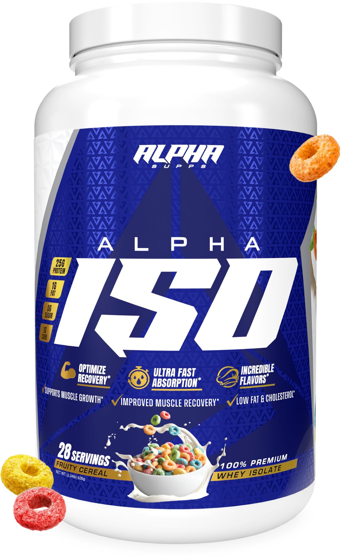 Alpha Supps ISO Whey Protein Isolate Powder, 2 lb, 32 Servings