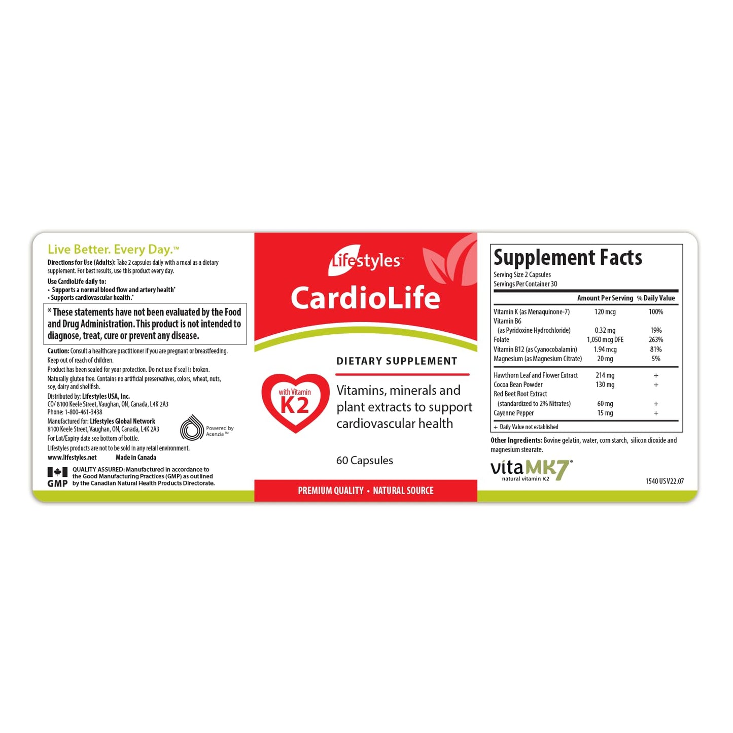 Intra CardioLife Supplement Capsule 60 Capsules