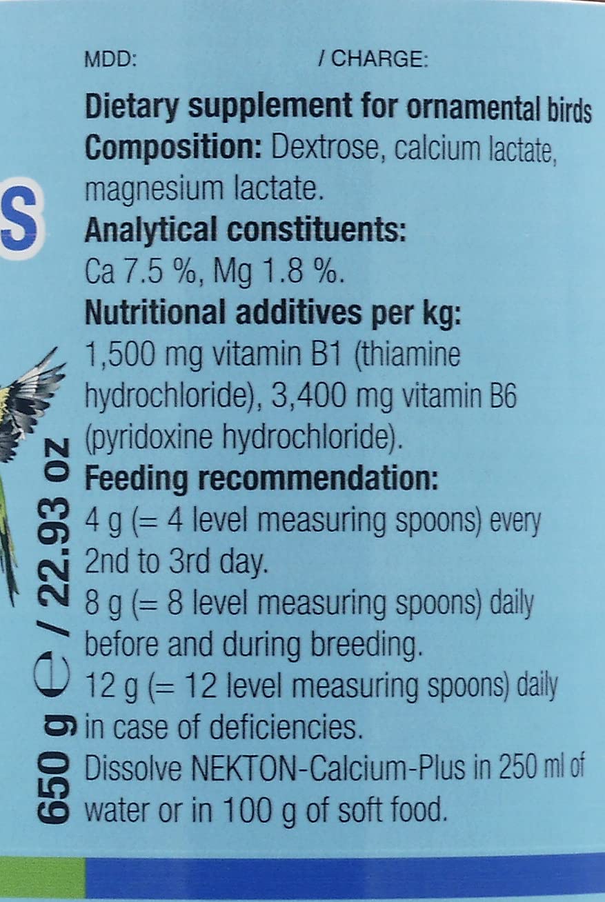 Nekton Calcium Plus - Calcium with Magnesium & Vitamins Powder 11