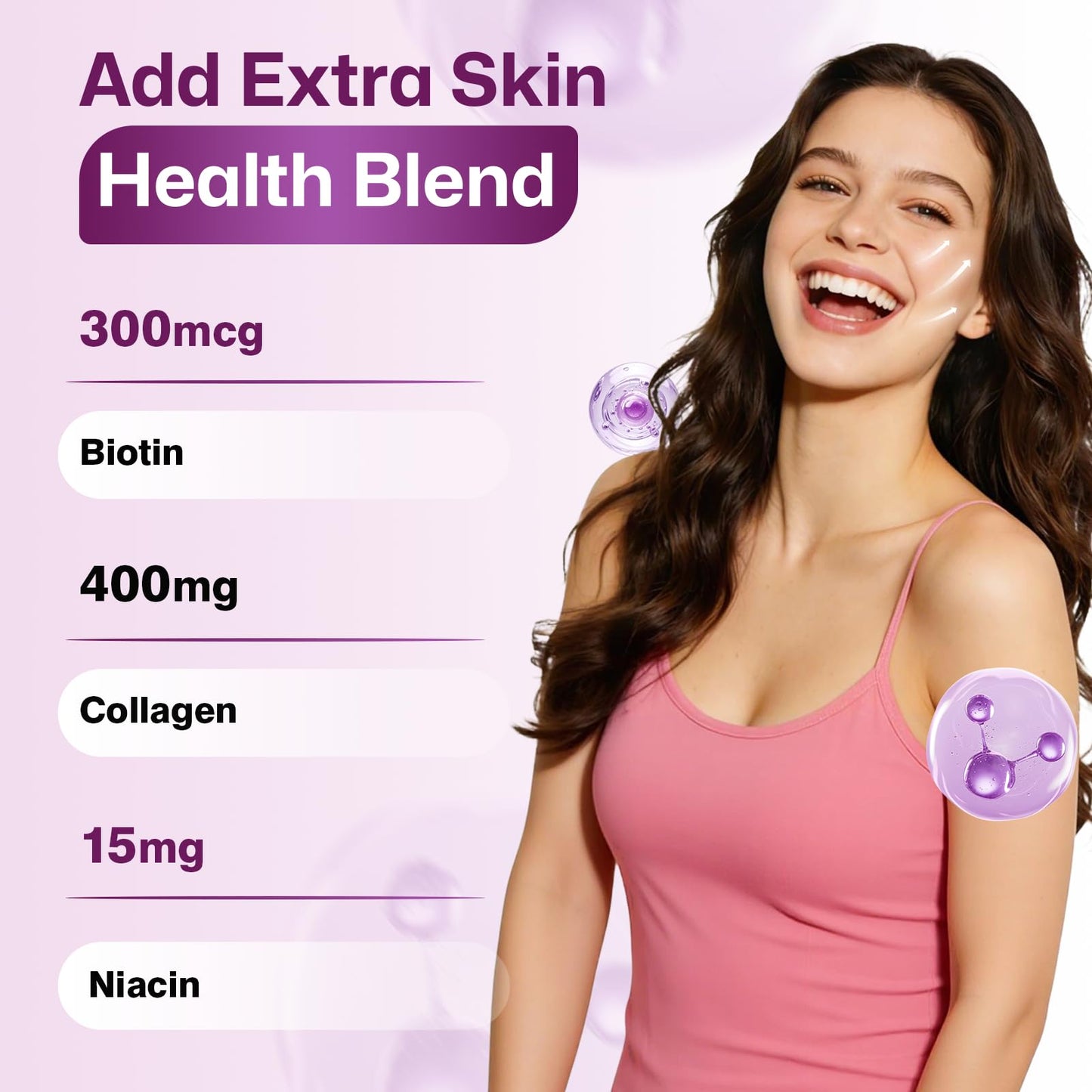 DRFOSTER Probiotics for Women Digestive Health with 60 Billion CFU 3 Spores, Skin Probiotics for Gut and Skin Health with Collagen & Biotin, 60 Capsules