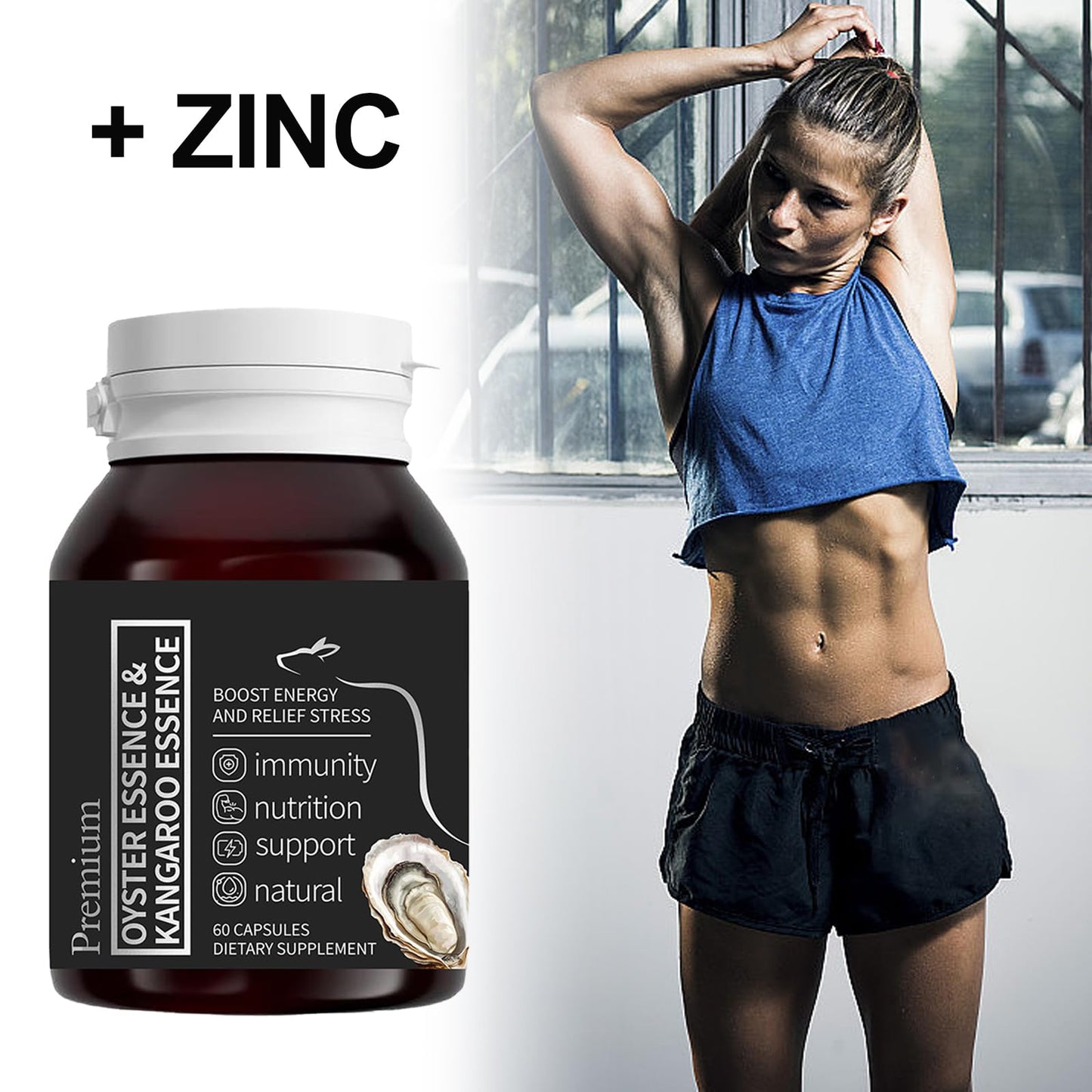 Peehss Oyster Extract Zinc Capsules, 60 Capsules