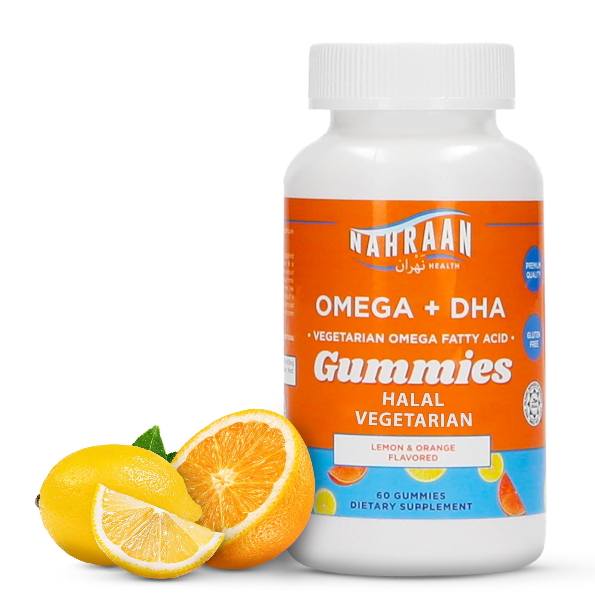 NAHRAAN HEALTH Halal Omega-3 for Adults & Kids Vegetarian Gummies 60 Count