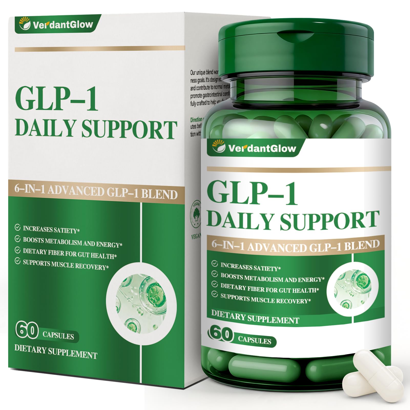 InviGuard 6-in-1 GLP-1 Supplement for Weight Loss, Gut Health & Energy, 60 Capsules