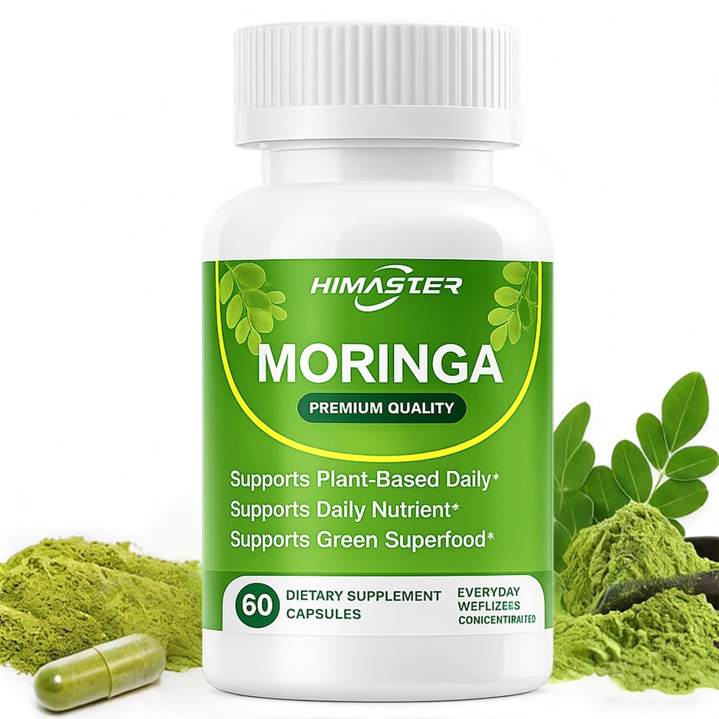 HEALIONY Moringa Organic Moringa Capsules, 60 Capsules