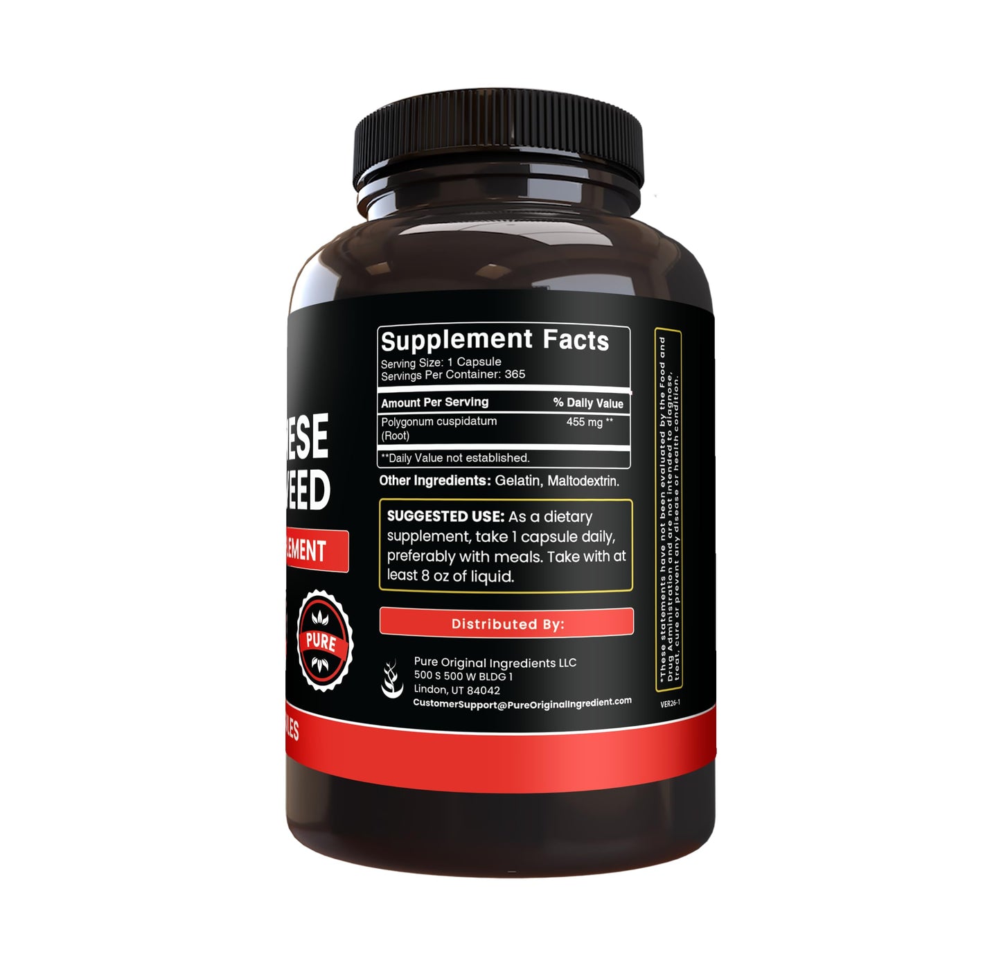 Pure Original Ingredients Japanese Knotweed Capsule 365