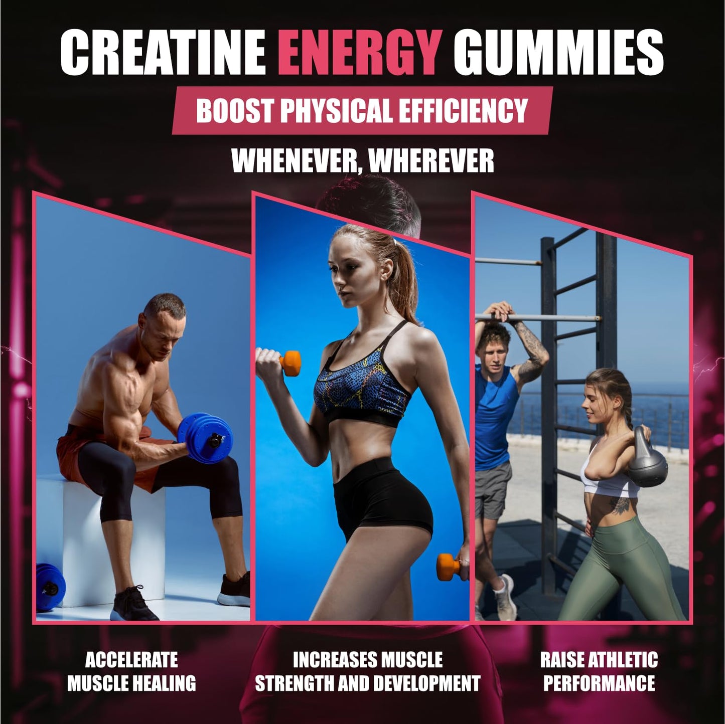 Novure Creatine Monohydrate Gummies 120 Count