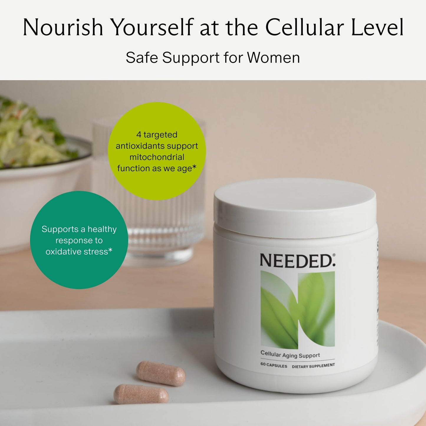 Needed Cellular Aging Support Capsules 30 Count