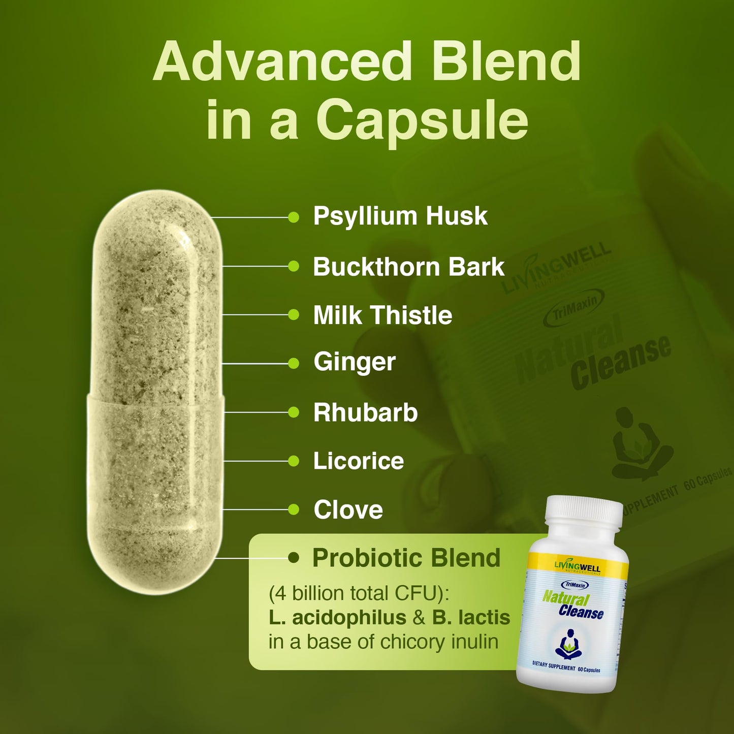 Natural Cleanse Colon Cleanse for Digestion Capsule, 60 Count
