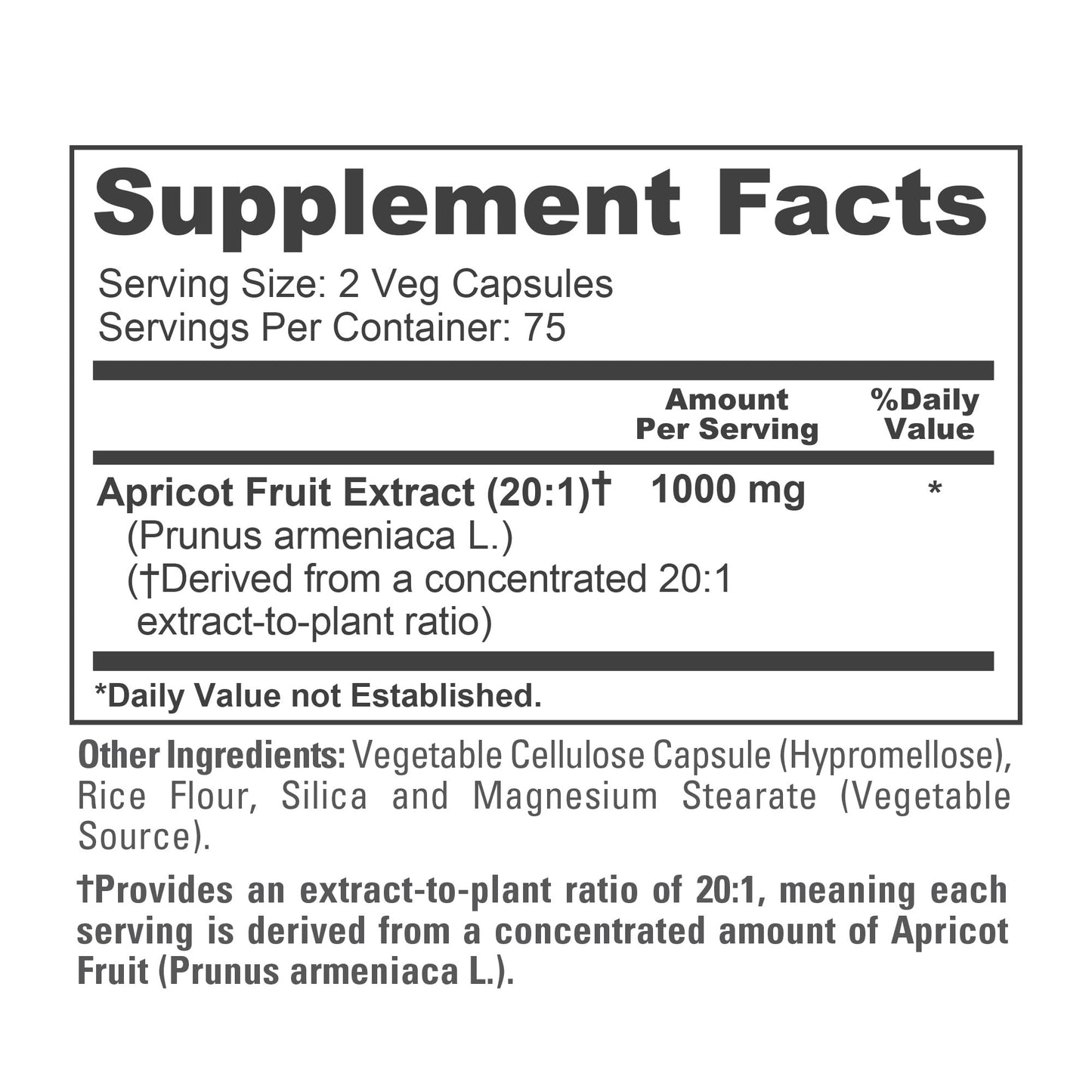 NusaPure Apricot 150 Veg Capsules