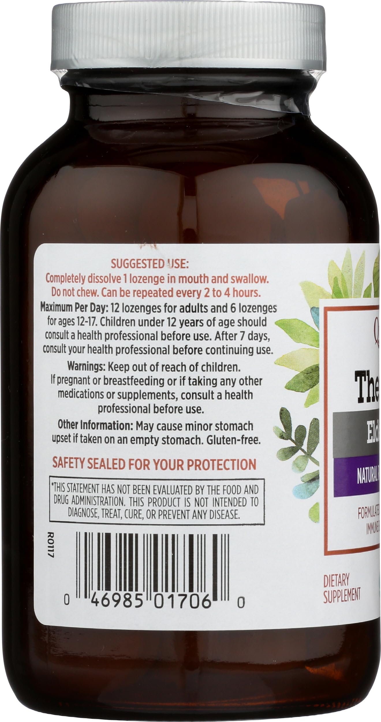 Quantum TheraZinc Elderberry Lozenges Tablet, 60 Tablets
