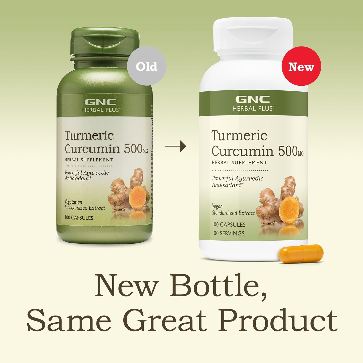 GNC Turmeric Curcumin 500mg Capsules, 100 Capsules