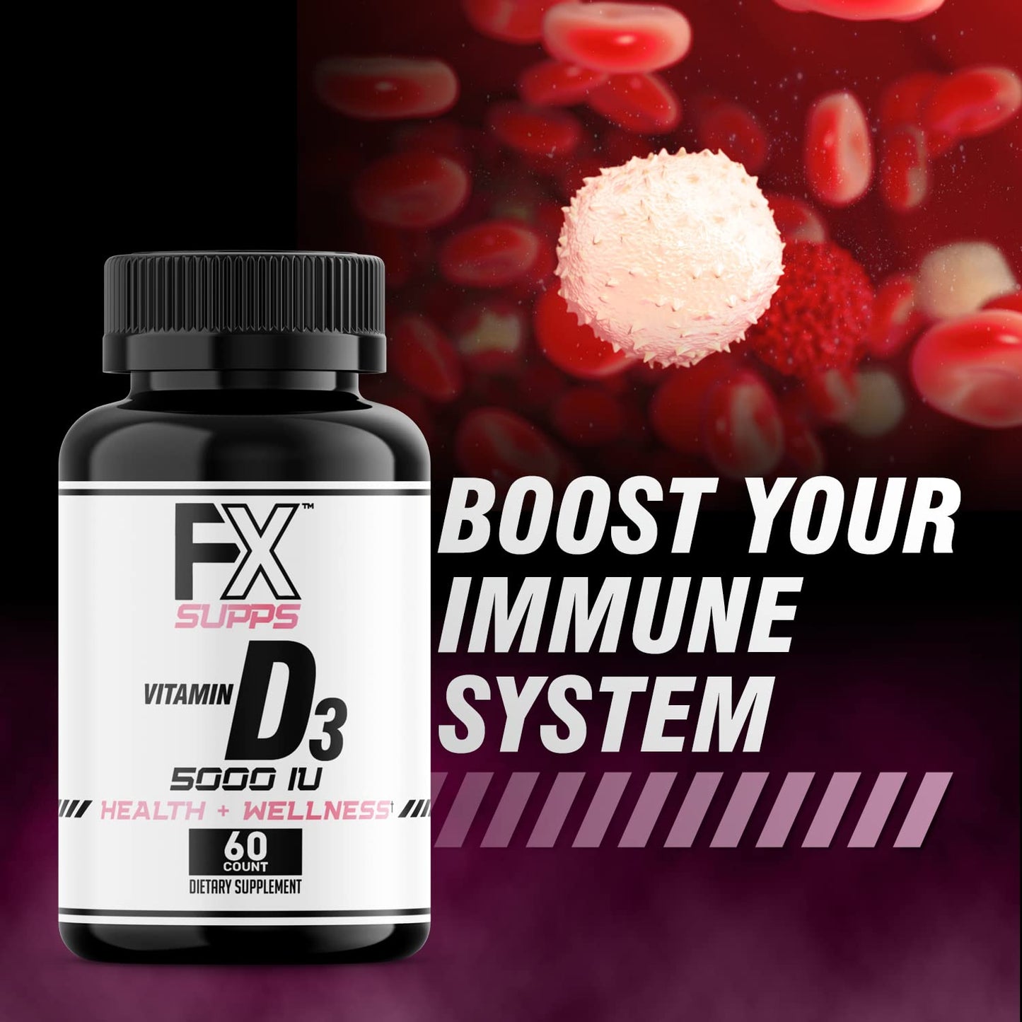 FXSUPPS Vitamin D3 5000 IU Softgels 60 Softgels