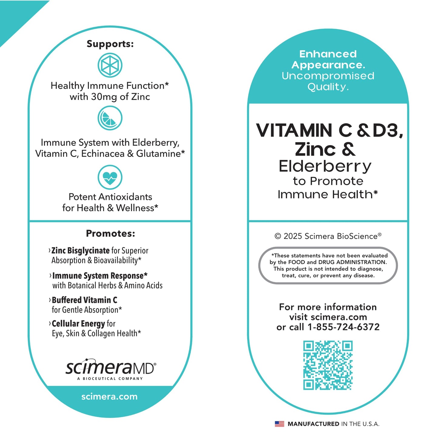 Scimera Bioscience ZincMD Immune Support Supplement Capsules, 60 Capsules