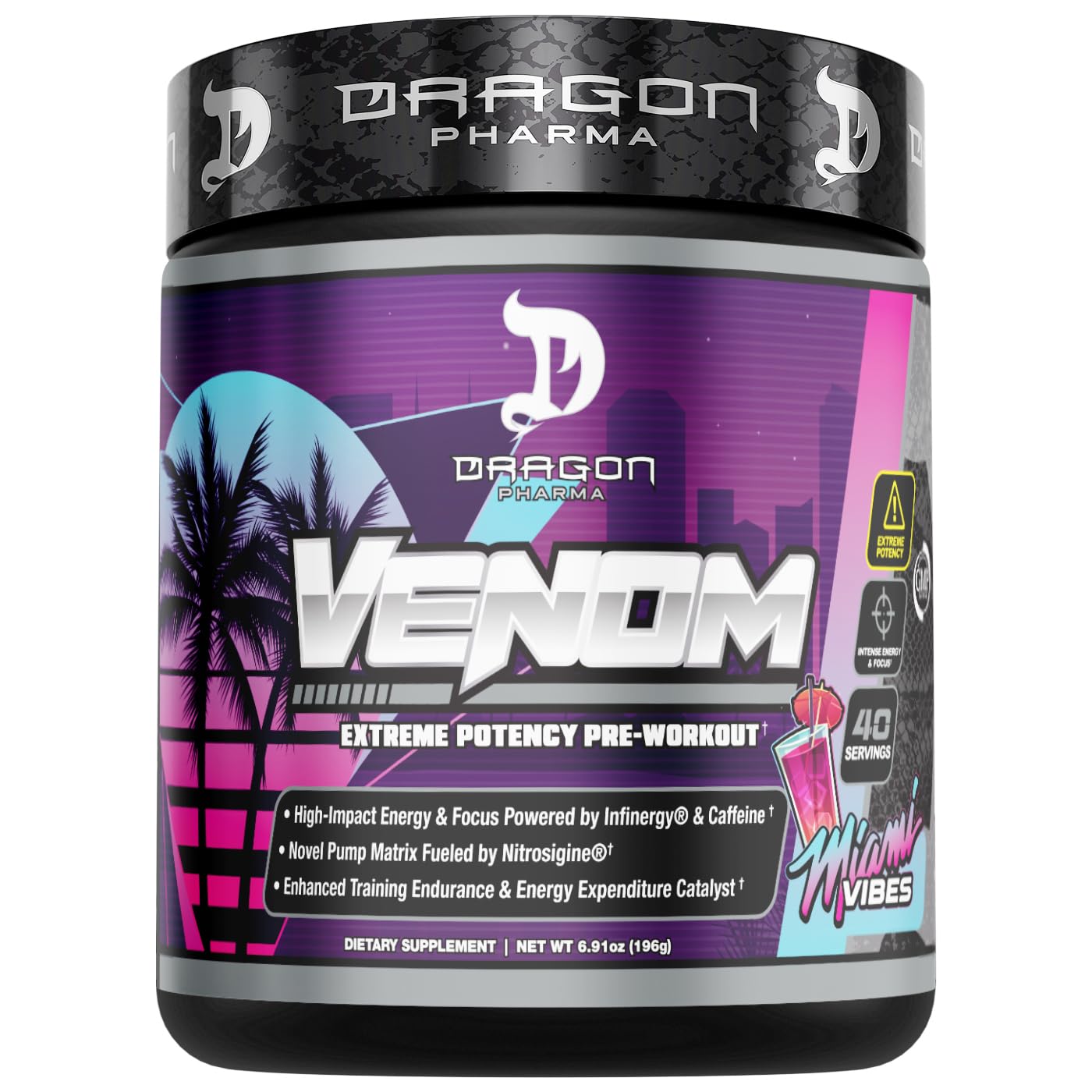 DRAGON PHARMA Venom Extreme Potency Pre-Workout Powder 6.91 oz