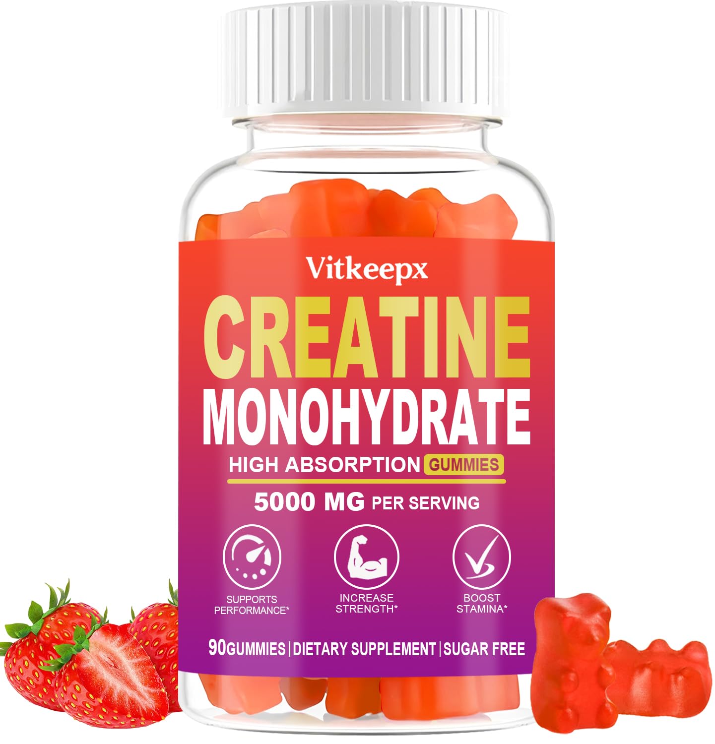 Vitkeepx Creatine Monohydrate Gummies 90 Count