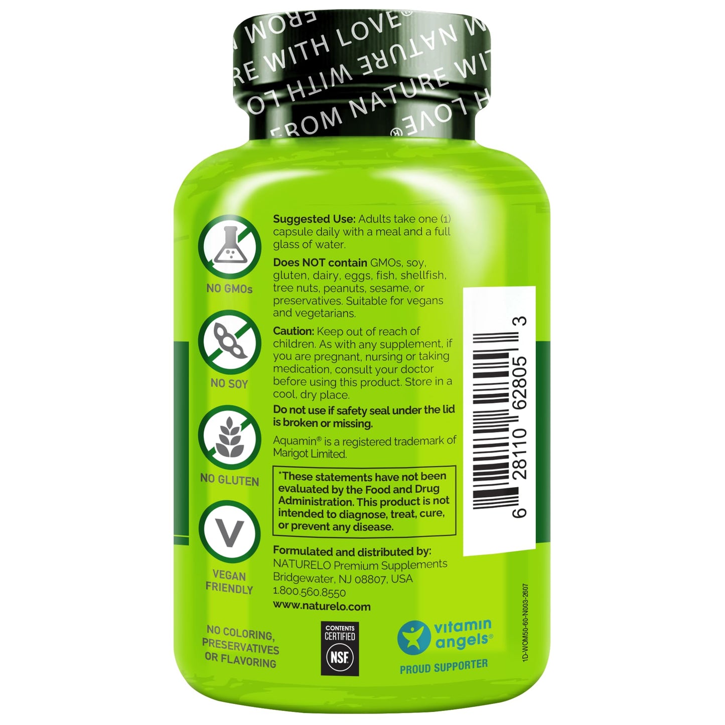 NATURELO One Daily Multivitamin for Women 50+ with Vitamin B12 Capsules, 60 Count