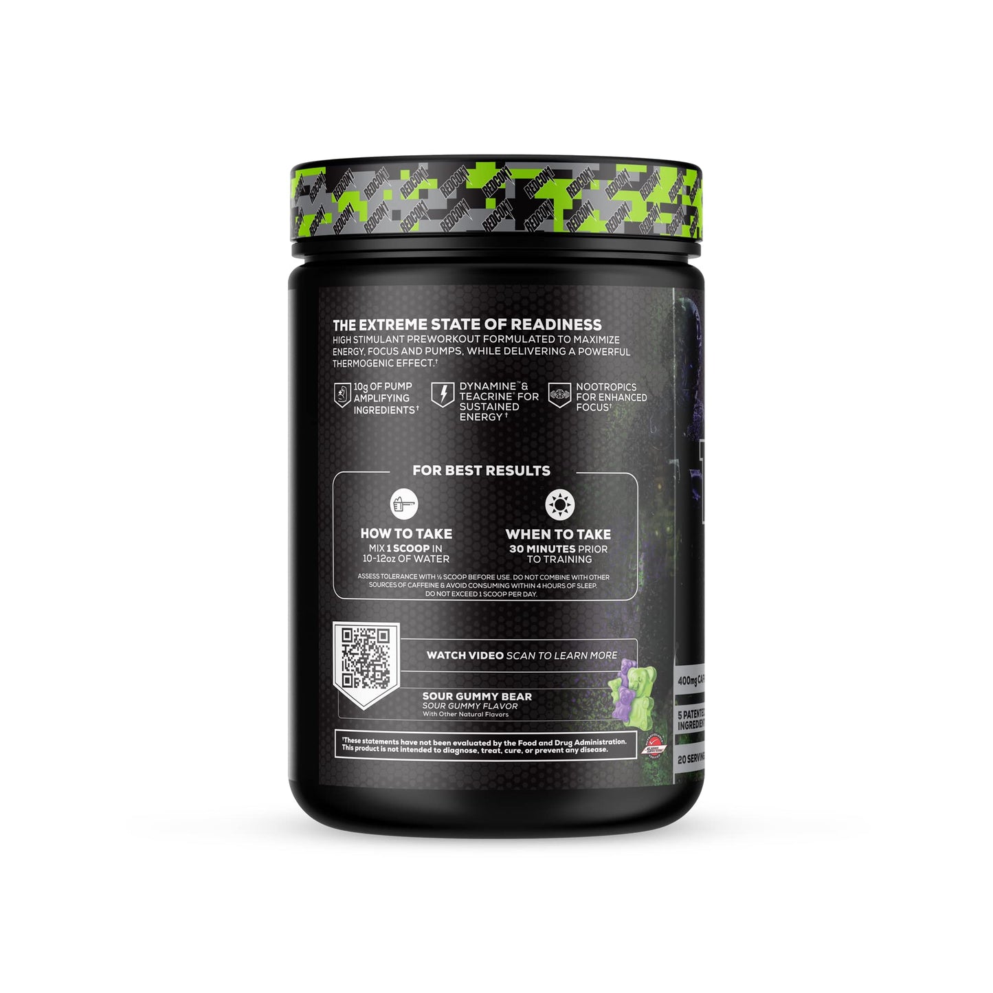 REDCON1 Total War Black Ops Extreme Preworkout Powder 13.62 oz
