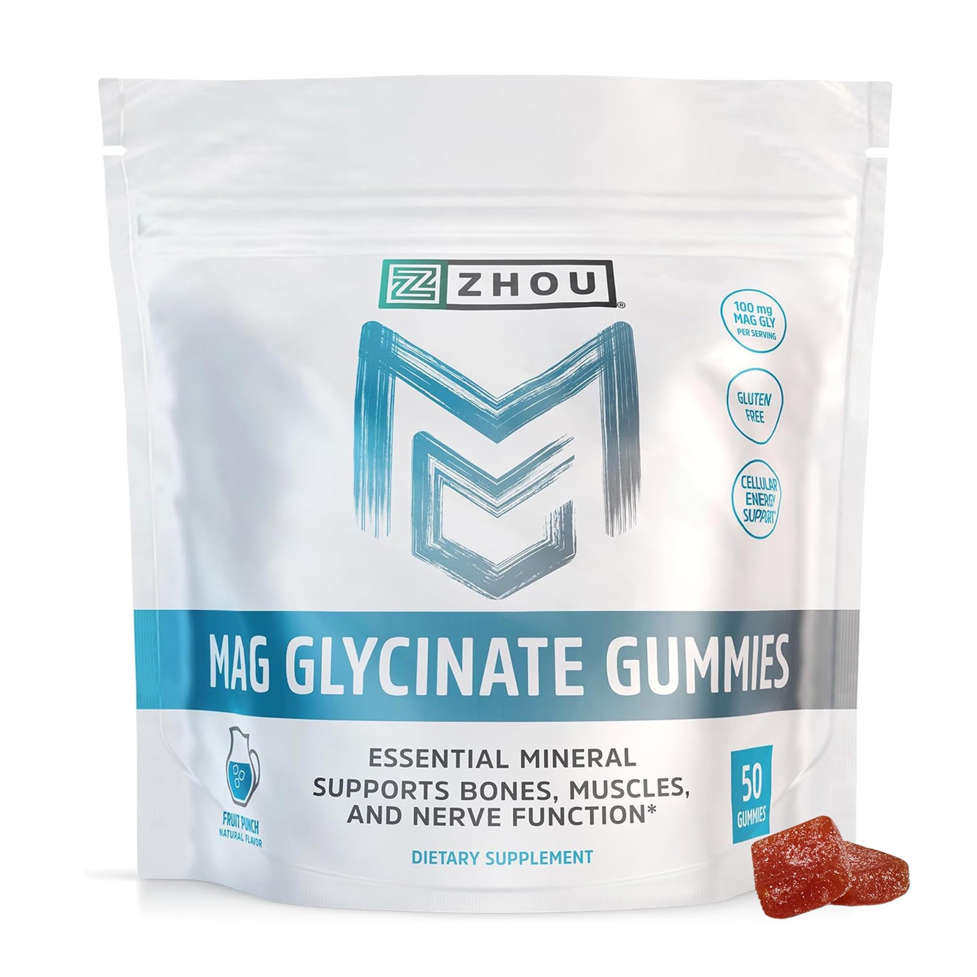 ZHOU Magnesium Glycinate Gummies 50 Count