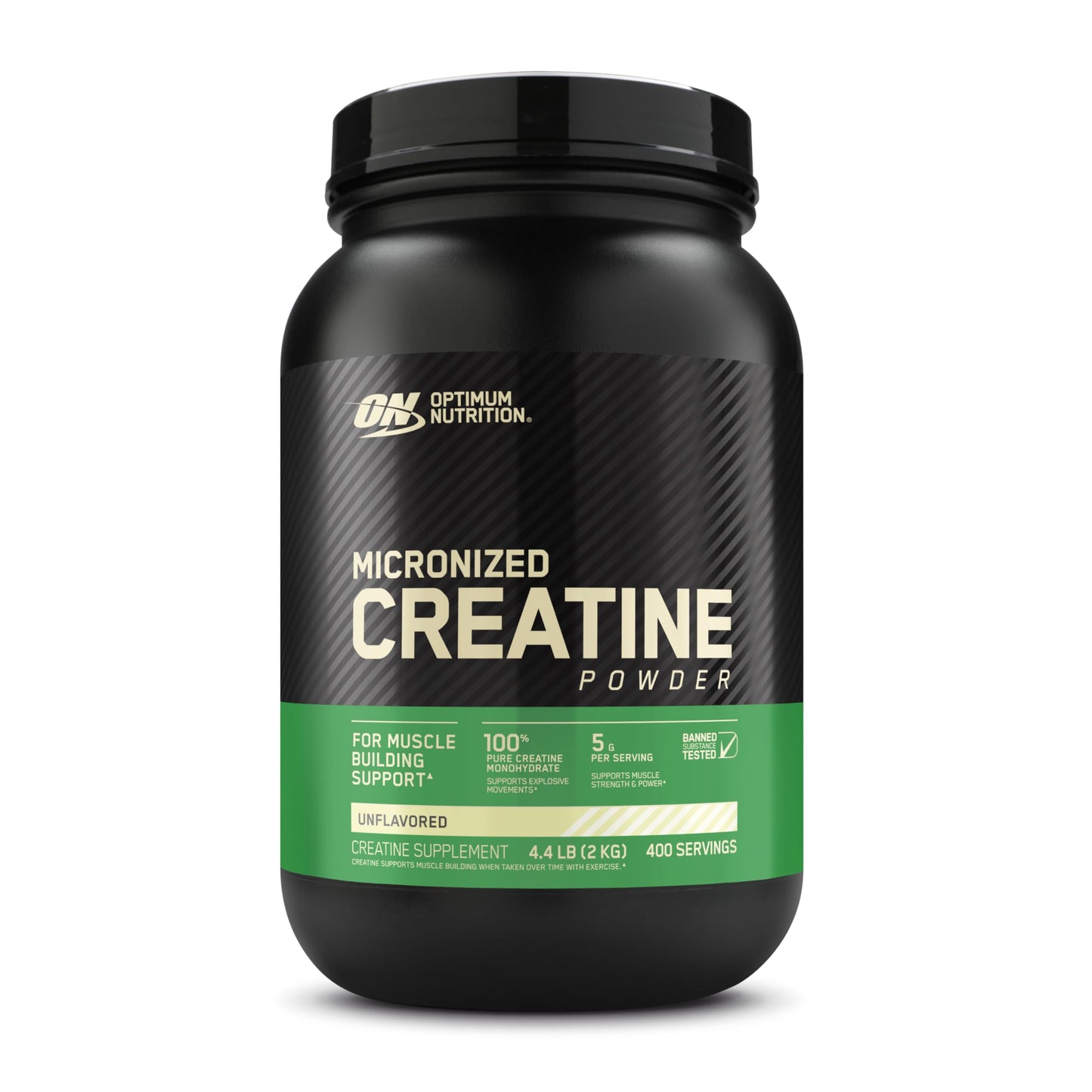 Optimum Nutrition Micronized Creatine Monohydrate Powder, Unflavored, 400 Servings