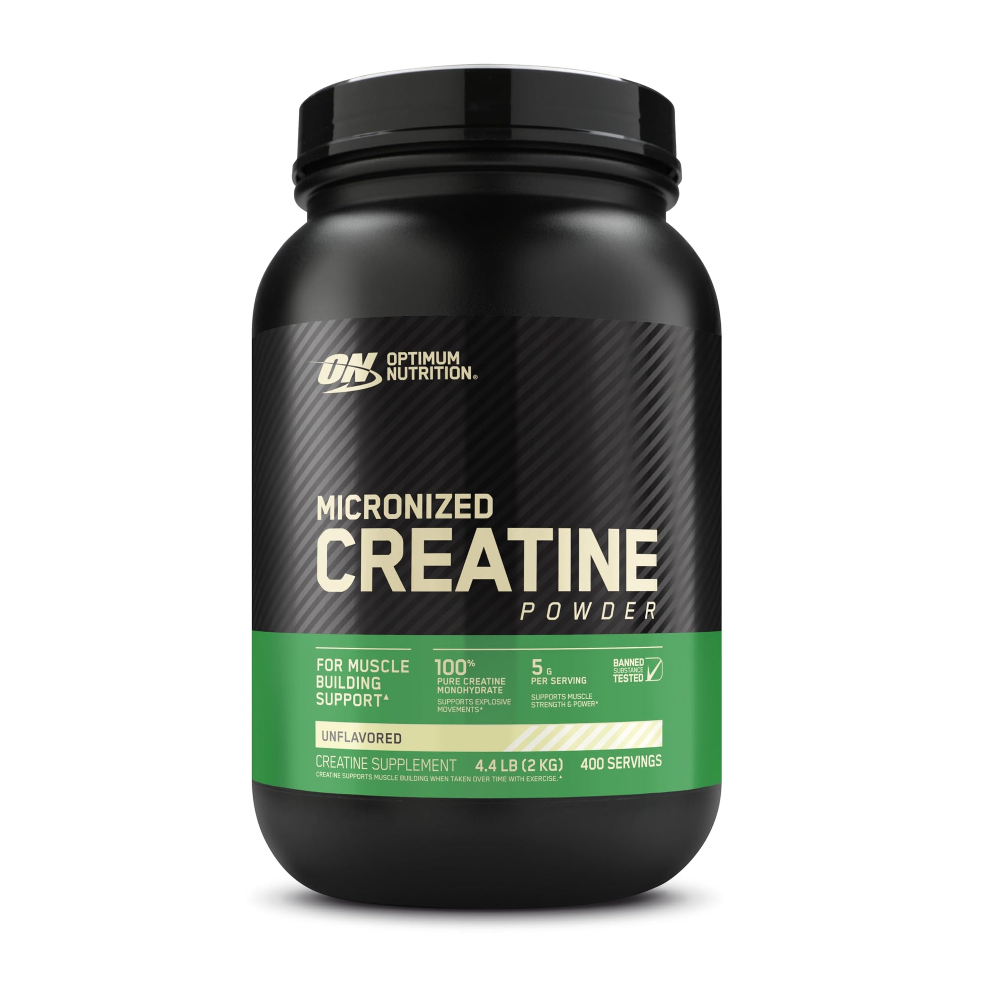 Optimum Nutrition Micronized Creatine Monohydrate Powder, Unflavored, 400 Servings