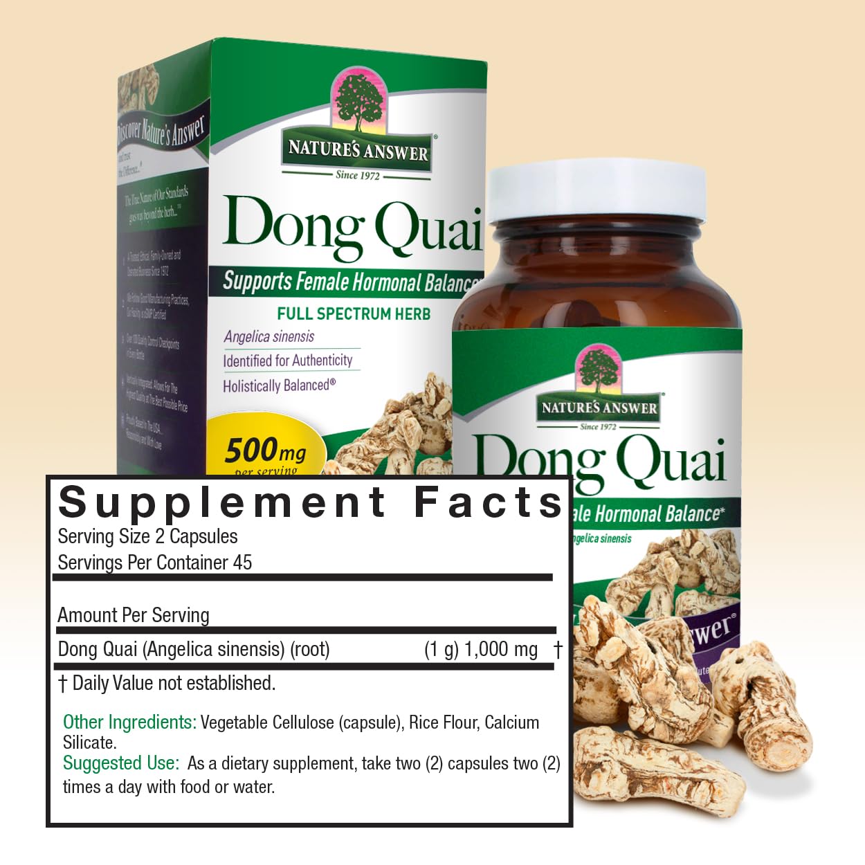Nature's Answer Dong Quai Root 1000mg 90 Capsules