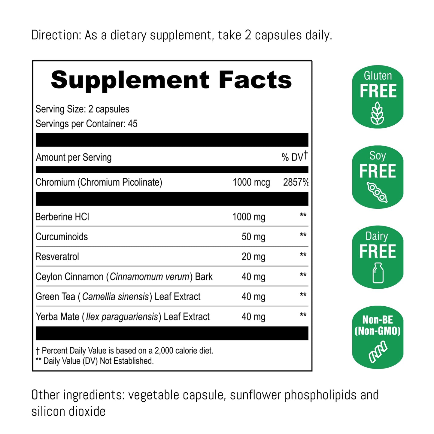 UpNourish Liposomal Berberine Supplement 90 Capsules