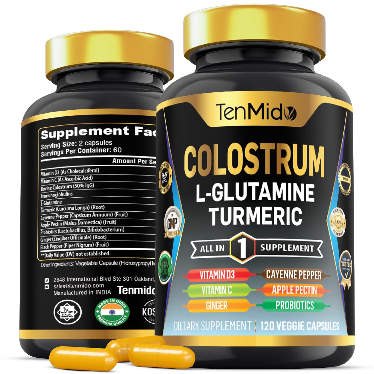 Tenmido Colostrum Supplement Capsule, 120 Capsules