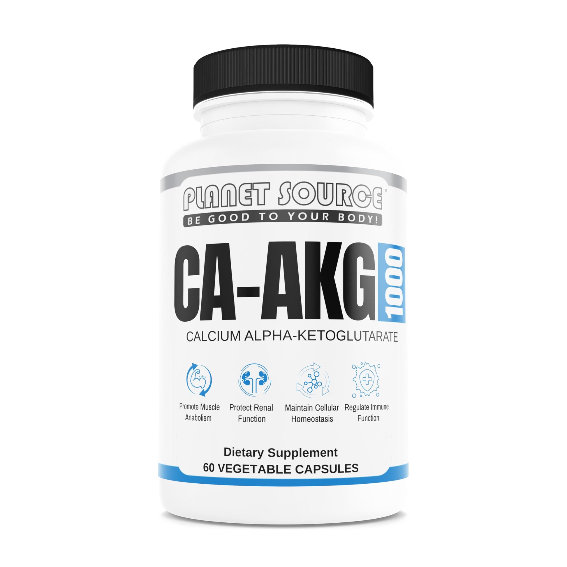 Planet Source Calcium Alpha-Ketoglutarate (Ca-AKG) Capsule, 1000mg, 1 Count