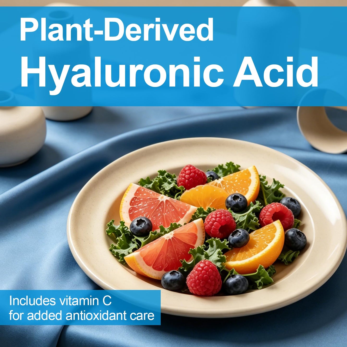 Navobary Hyaluronic Acid 250mg with Biotin 5000mcg & Vitamin C 25mg Softgels, 1 Count