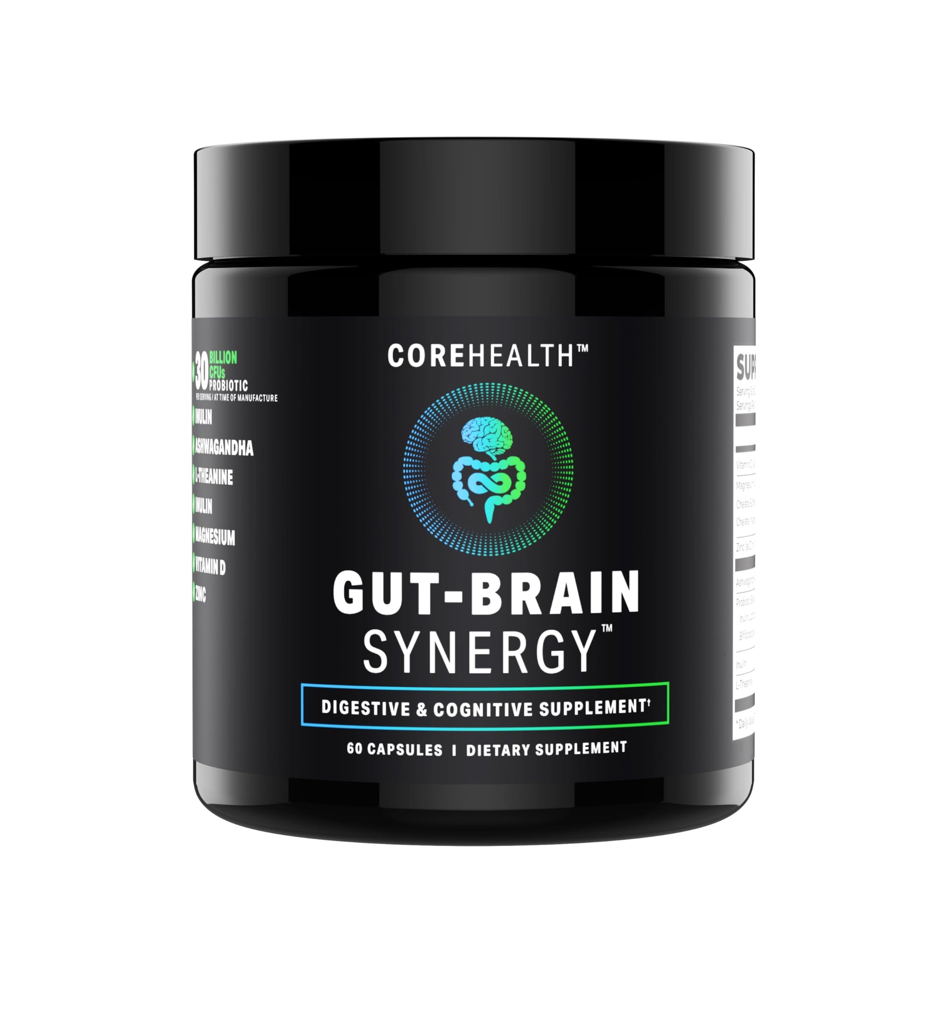 COREHEALTH Gut-Brain Synergy Probiotic & Nootropic Capsule, 60 Count