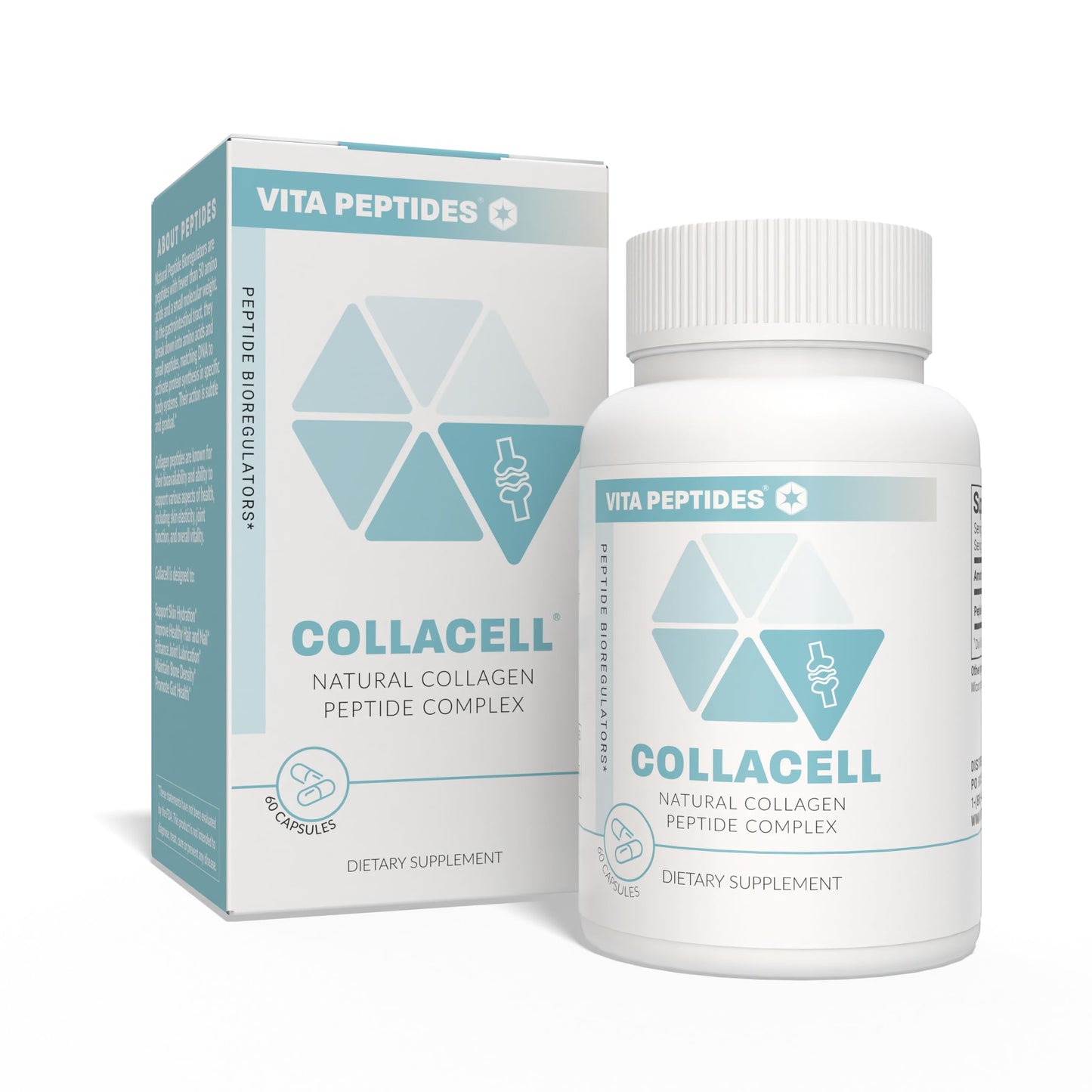 Vita Peptides Collacell Collagen Natural Peptide Bioregulator Capsule 60 Count