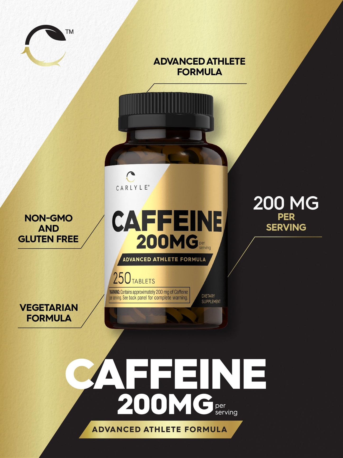 Carlyle Caffeine Pills 200mg Tablets 250