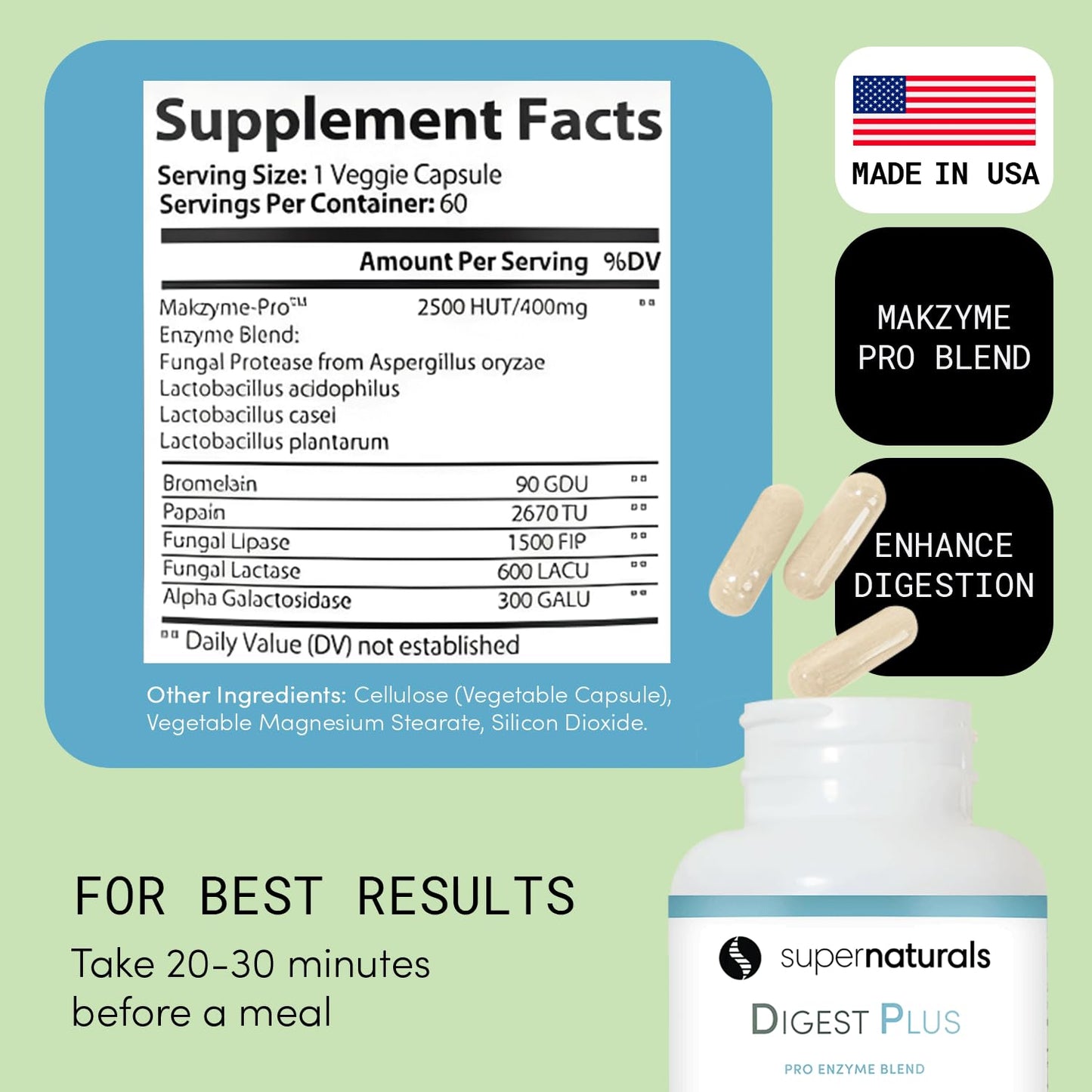JLM NUTRITIONALS Digest Plus Digestive Enzymes Capsule 60 Capsules