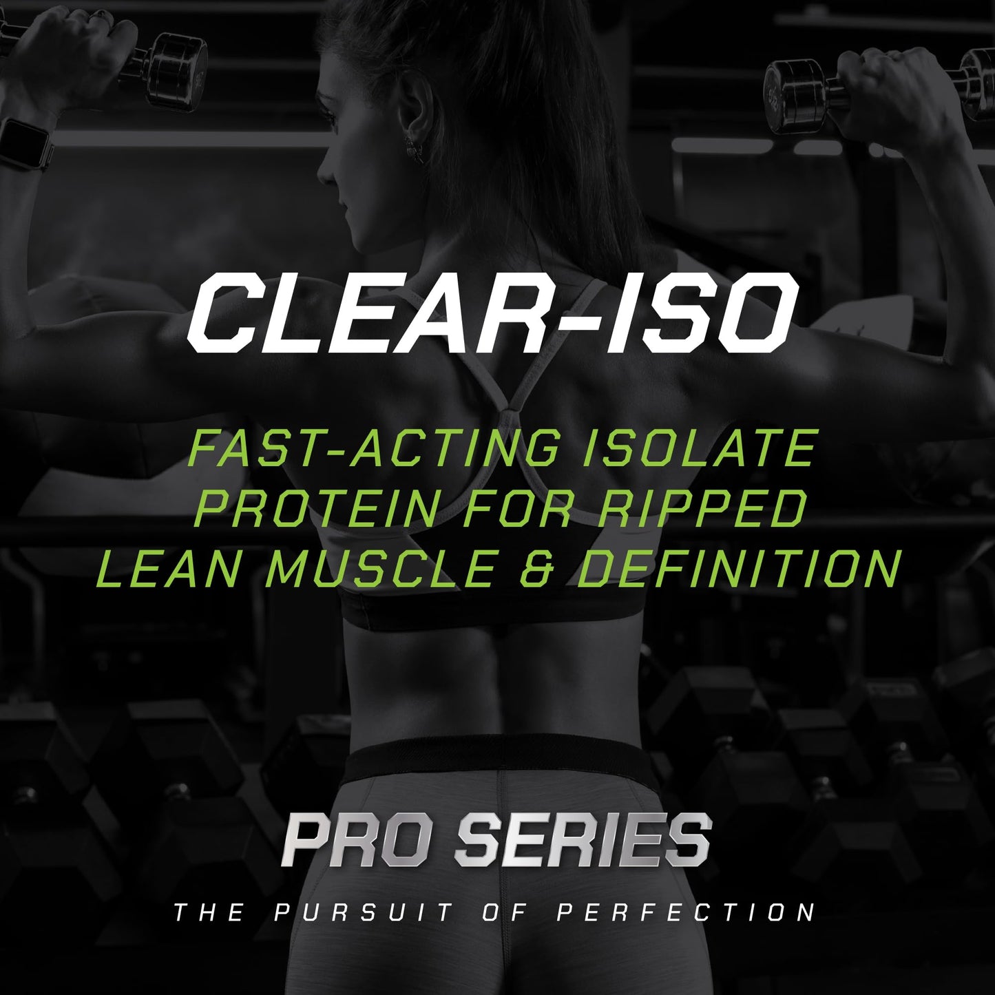 Muscle Pharm Pro Series Clear-ISO Sour Peach Rings Flavor Powder, 32 Servings