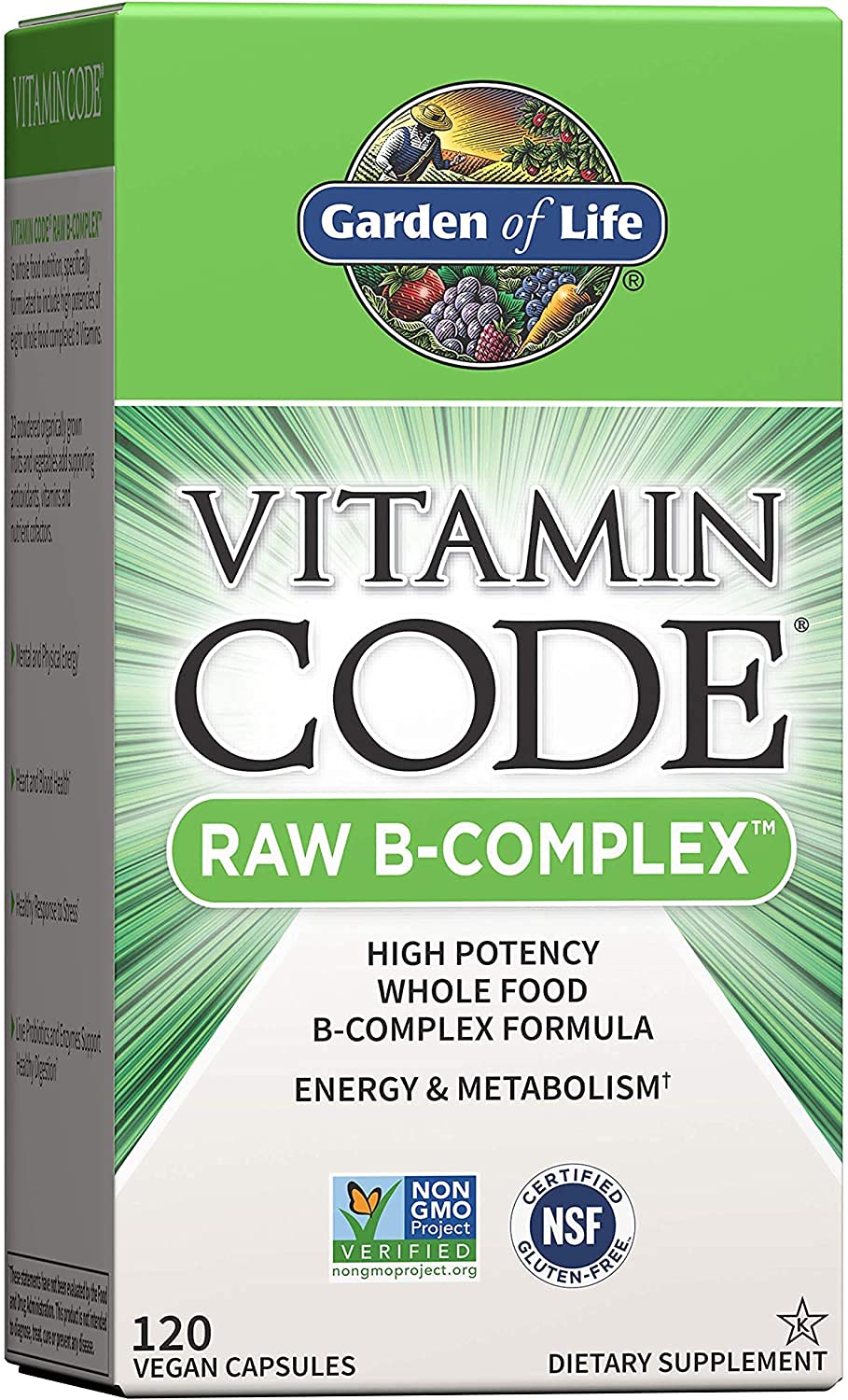 Garden of Life Vitamin Code Raw One Once Daily Multivitamin Capsules & Vitamin B Complex, 120 Capsules